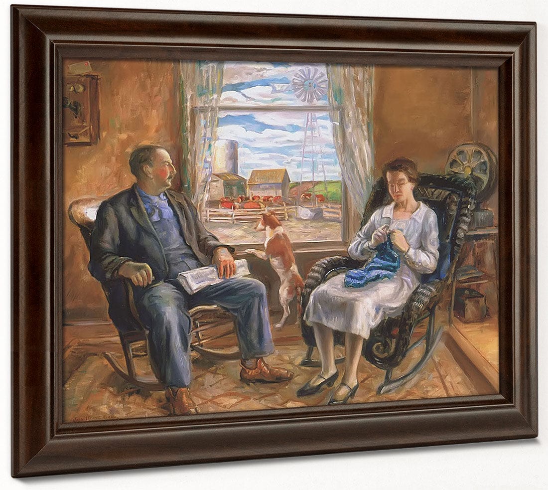 The Old Folks (Mother And Father) By John Steuart Curry Fine Art Print