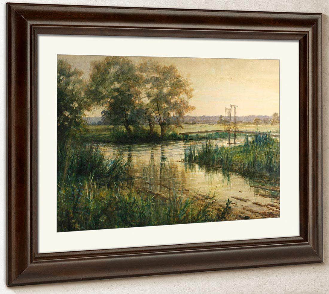The Old Foot Bridge By Louis Aston Knight Fine Art Print