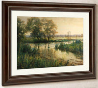 The Old Foot Bridge By Louis Aston Knight Fine Art Print