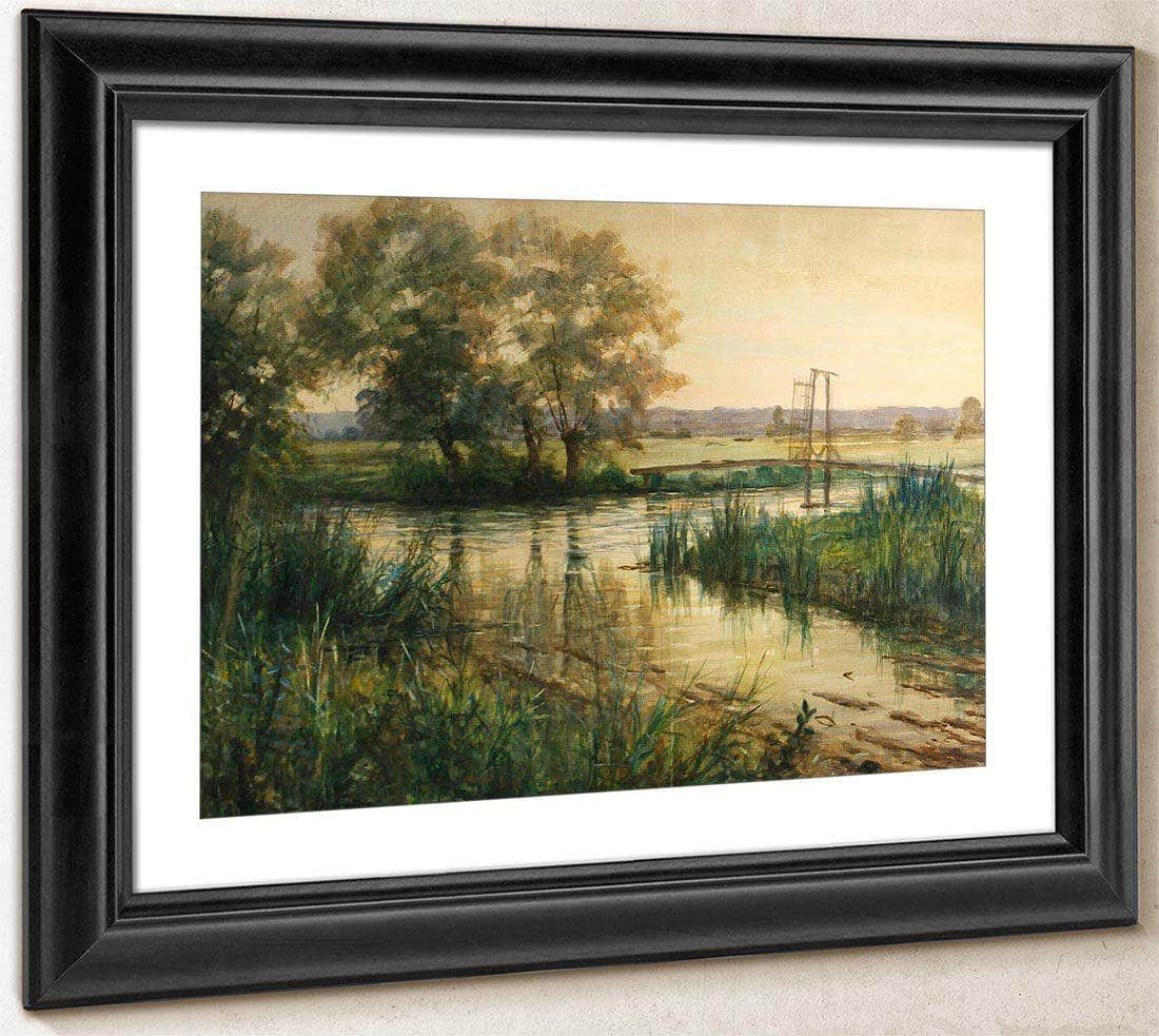 The Old Foot Bridge By Louis Aston Knight Fine Art Print