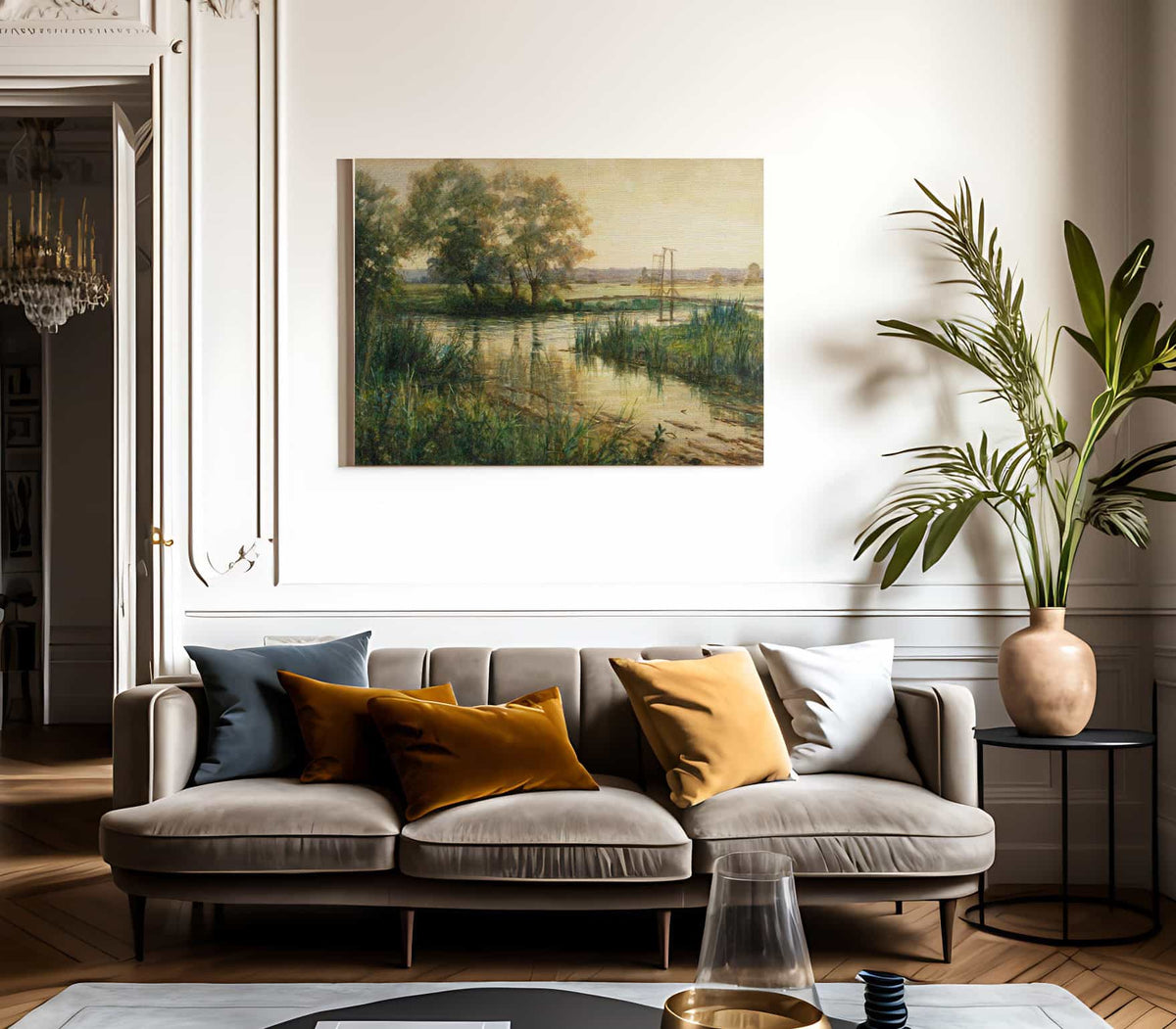 The Old Foot Bridge By Louis Aston Knight Fine Art Print