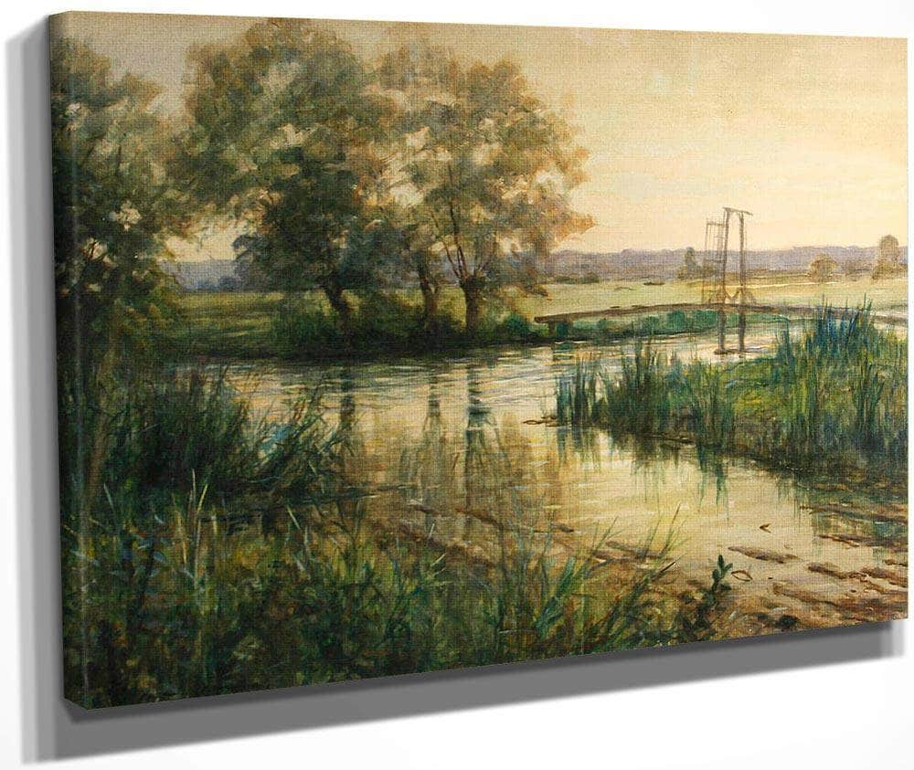 The Old Foot Bridge By Louis Aston Knight Fine Art Print