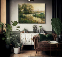 The Old Foot Bridge By Louis Aston Knight Fine Art Print