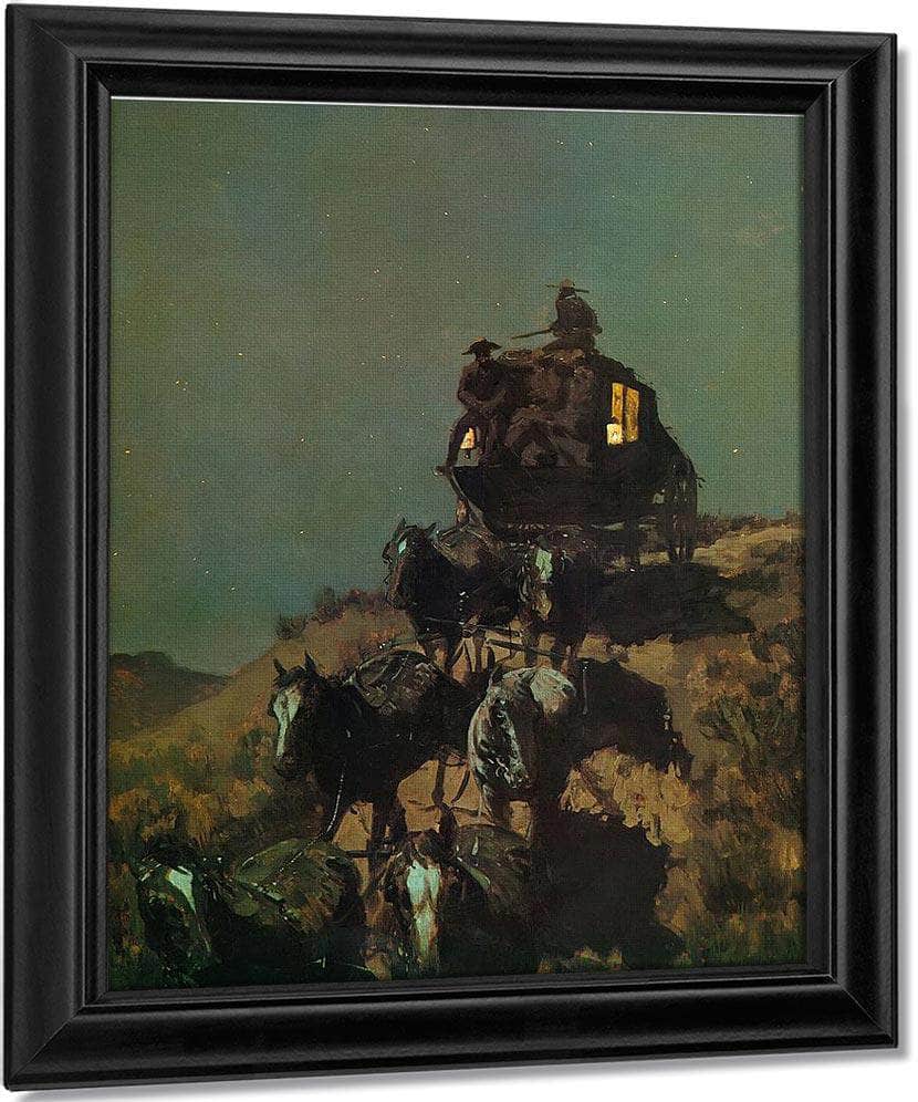 The Old Stage Coach Of The Plains By Frederic Remington Fine Art Print