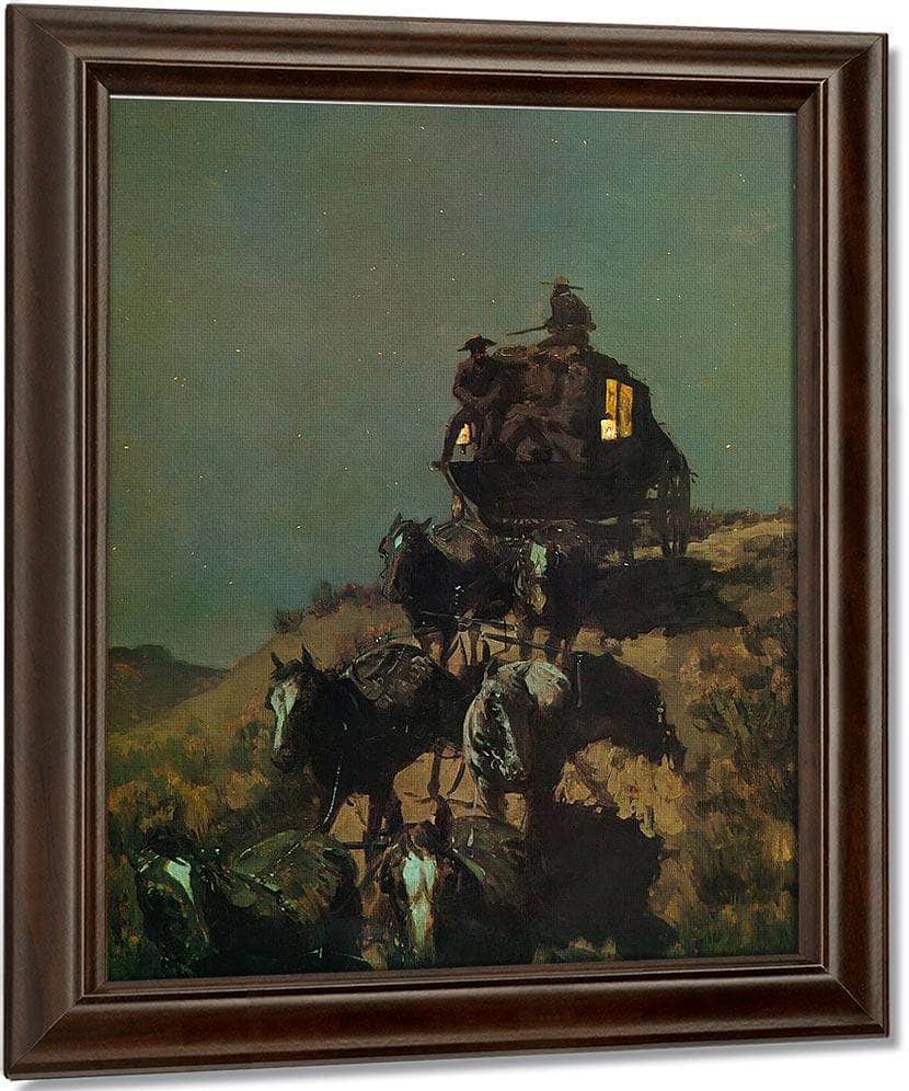 The Old Stage Coach Of The Plains By Frederic Remington Fine Art Print