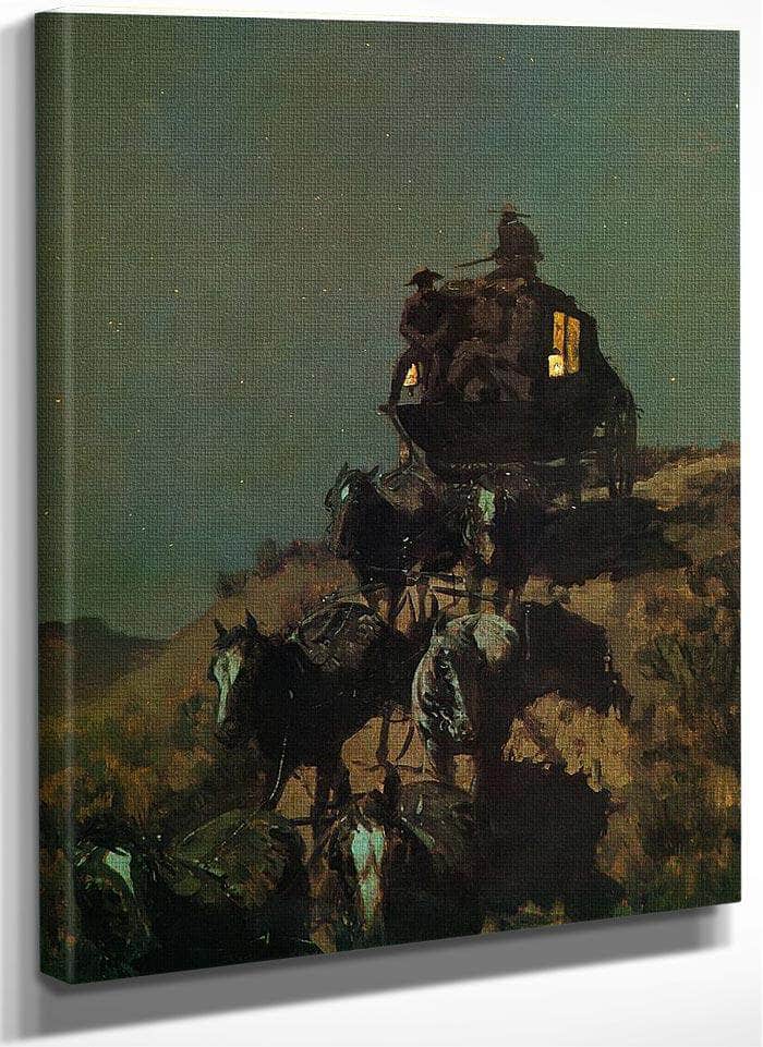 The Old Stage Coach Of The Plains By Frederic Remington Fine Art Print