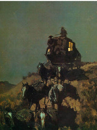 The Old Stage Coach Of The Plains By Frederic Remington Fine Art Print