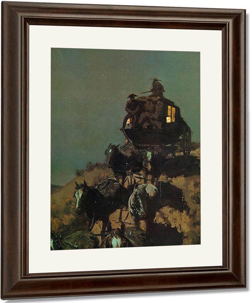 The Old Stage Coach Of The Plains By Frederic Remington Fine Art Print