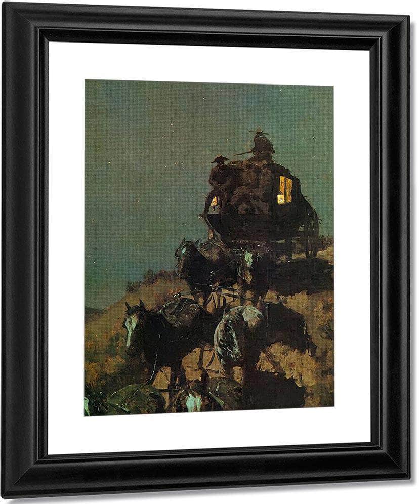 The Old Stage Coach Of The Plains By Frederic Remington Fine Art Print