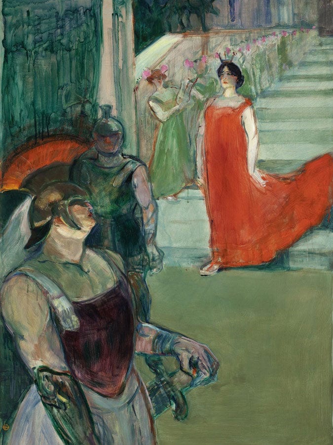 The Opera Messalina At Bordeaux (Messaline Descend L'escalier Borde De Figurants) By Henri Marie Raymond De Toulouse Lautrec Monfa Fine Art Print