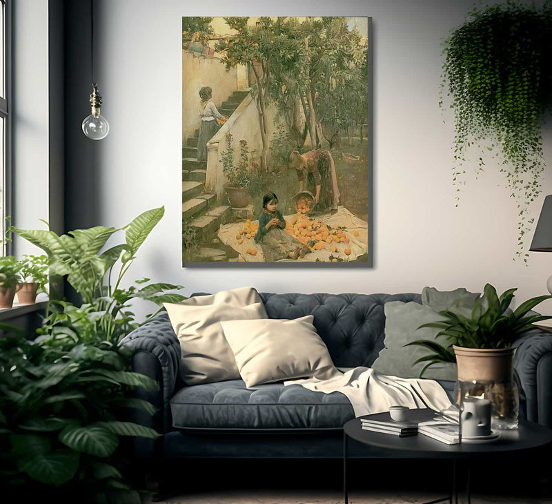 The Orange Gatherers By John Waterhouse Fine Art Print
