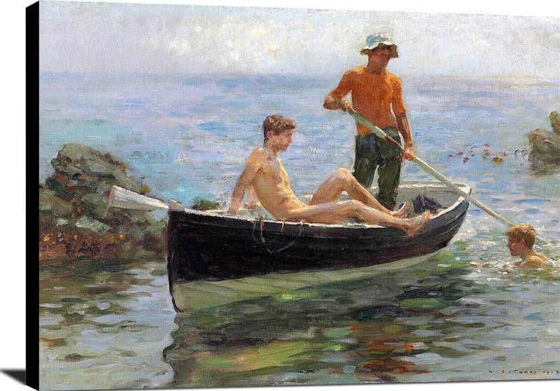 The Orange Jersey Painting Henry Scott Tuke Canvas Art Fine Art Print