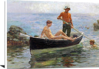 The Orange Jersey Painting Henry Scott Tuke Canvas Art Fine Art Print