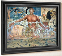 The Origin Of Human Life Symbolized By A Man Of Black Race By Diego Rivera Fine Art Print