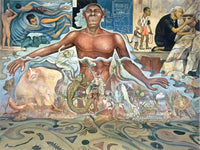 The Origin Of Human Life Symbolized By A Man Of Black Race By Diego Rivera Fine Art Print