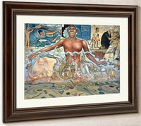 The Origin Of Human Life Symbolized By A Man Of Black Race By Diego Rivera Fine Art Print