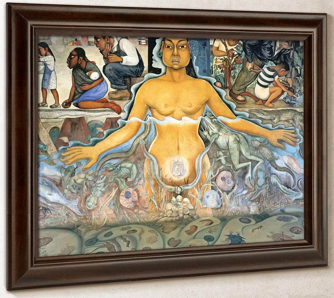 The Origin Of Human Life Symbolized By A Womman Of Asian Race By Diego Rivera Fine Art Print
