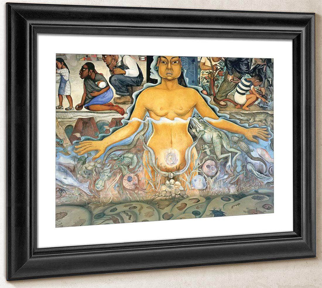 The Origin Of Human Life Symbolized By A Womman Of Asian Race By Diego Rivera Fine Art Print