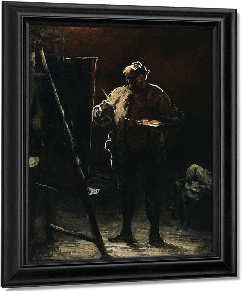 The Painter At His Easel By Honore Daumier Fine Art Print