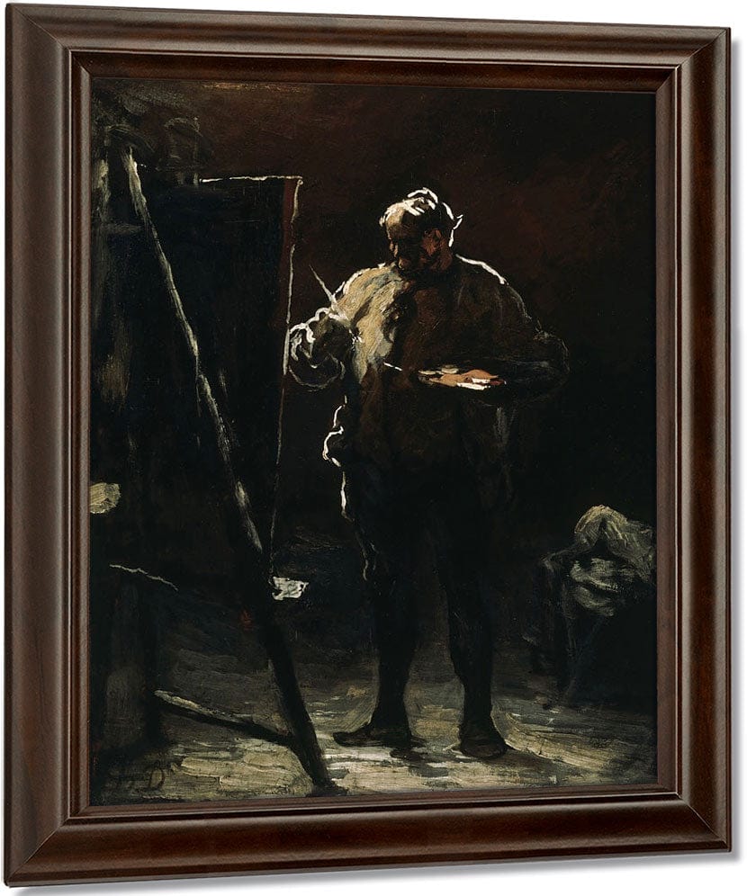 The Painter At His Easel By Honore Daumier Fine Art Print