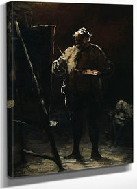 The Painter At His Easel By Honore Daumier Fine Art Print