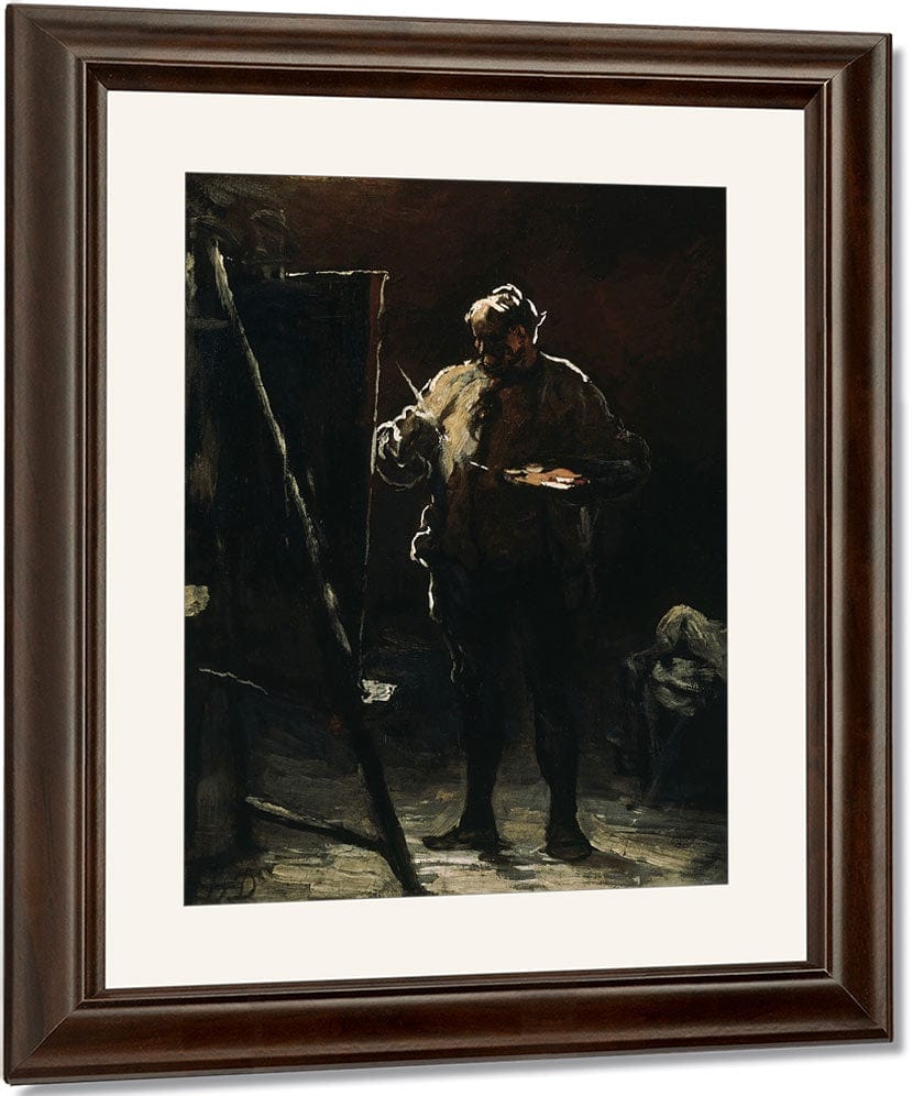 The Painter At His Easel By Honore Daumier Fine Art Print