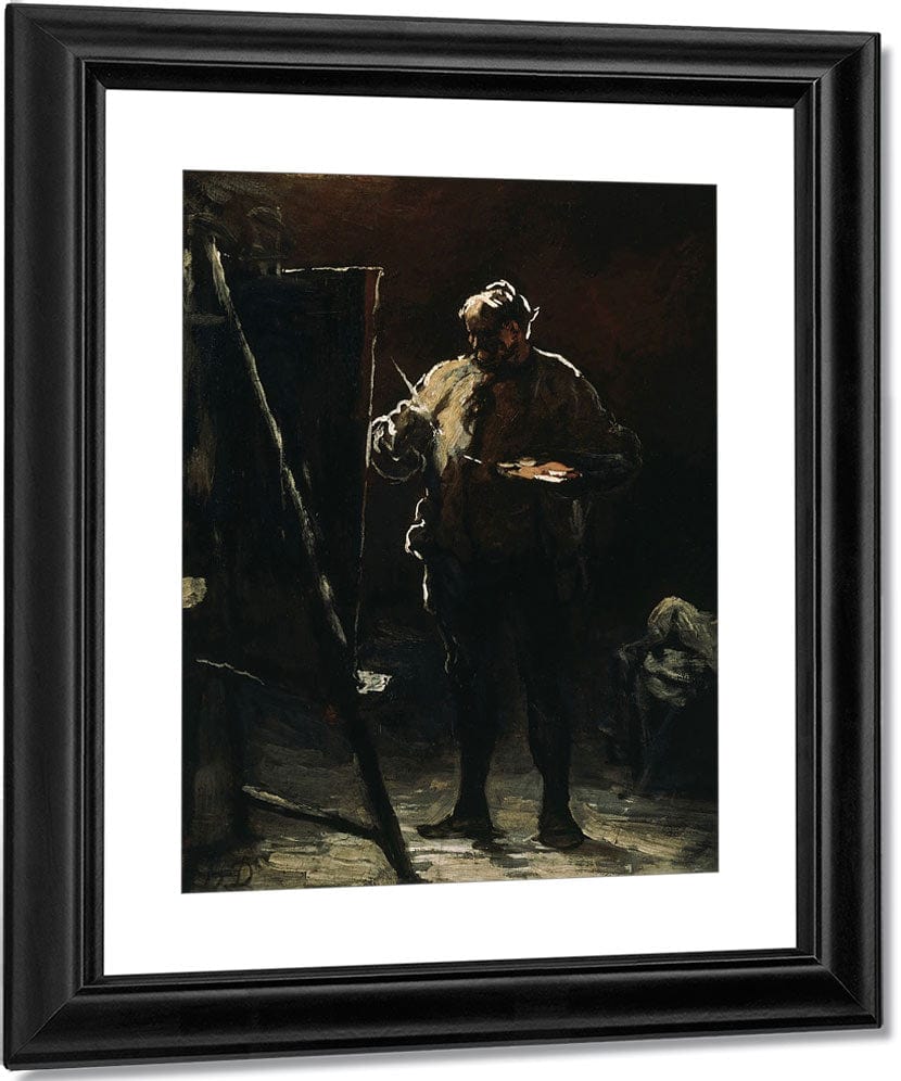 The Painter At His Easel By Honore Daumier Fine Art Print