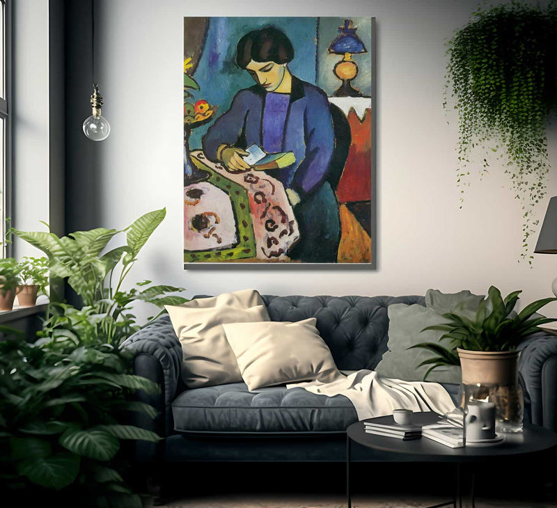 The Painters Wife By August Macke Fine Art Print