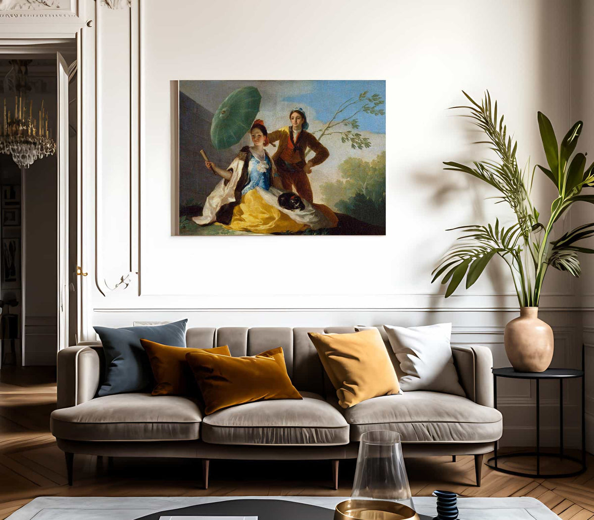 The Parasol   El Quitasol 1777 Oil On Linen 104X152Cm Museo Del Prado Madrid By Francisco De Goya Fine Art Print