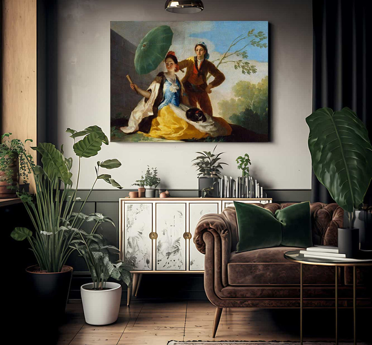 The Parasol   El Quitasol 1777 Oil On Linen 104X152Cm Museo Del Prado Madrid By Francisco De Goya Fine Art Print