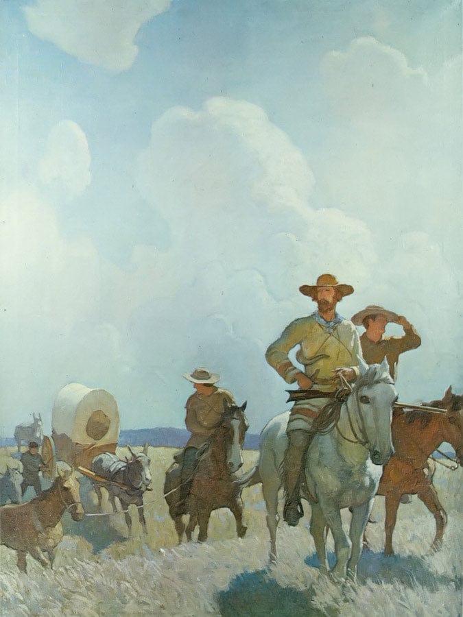 The Parkman Outfit Henry Chatilon Guide And Hunter By NC Wyeth Fine Art Print