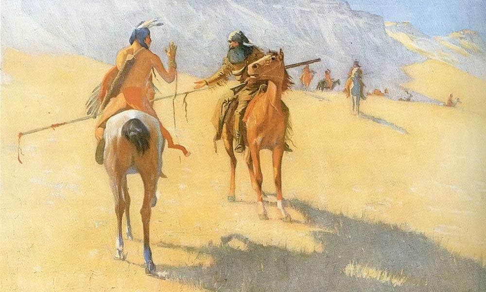 The Parley By Frederic Remington Fine Art Print