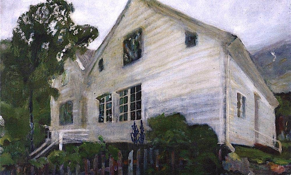 The Parsonage In The Rain By Nicolai Astrup Fine Art Print