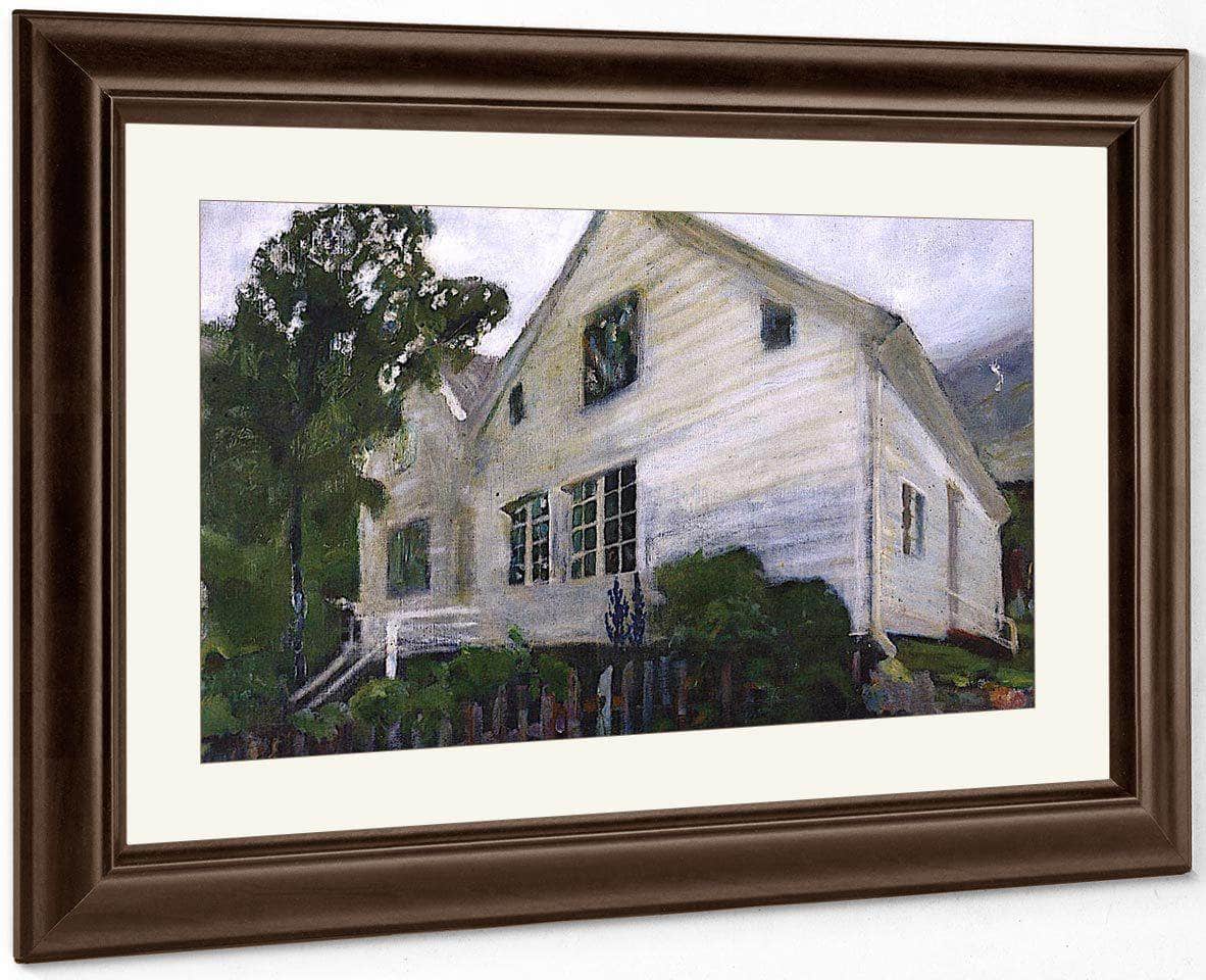 The Parsonage In The Rain By Nicolai Astrup Fine Art Print