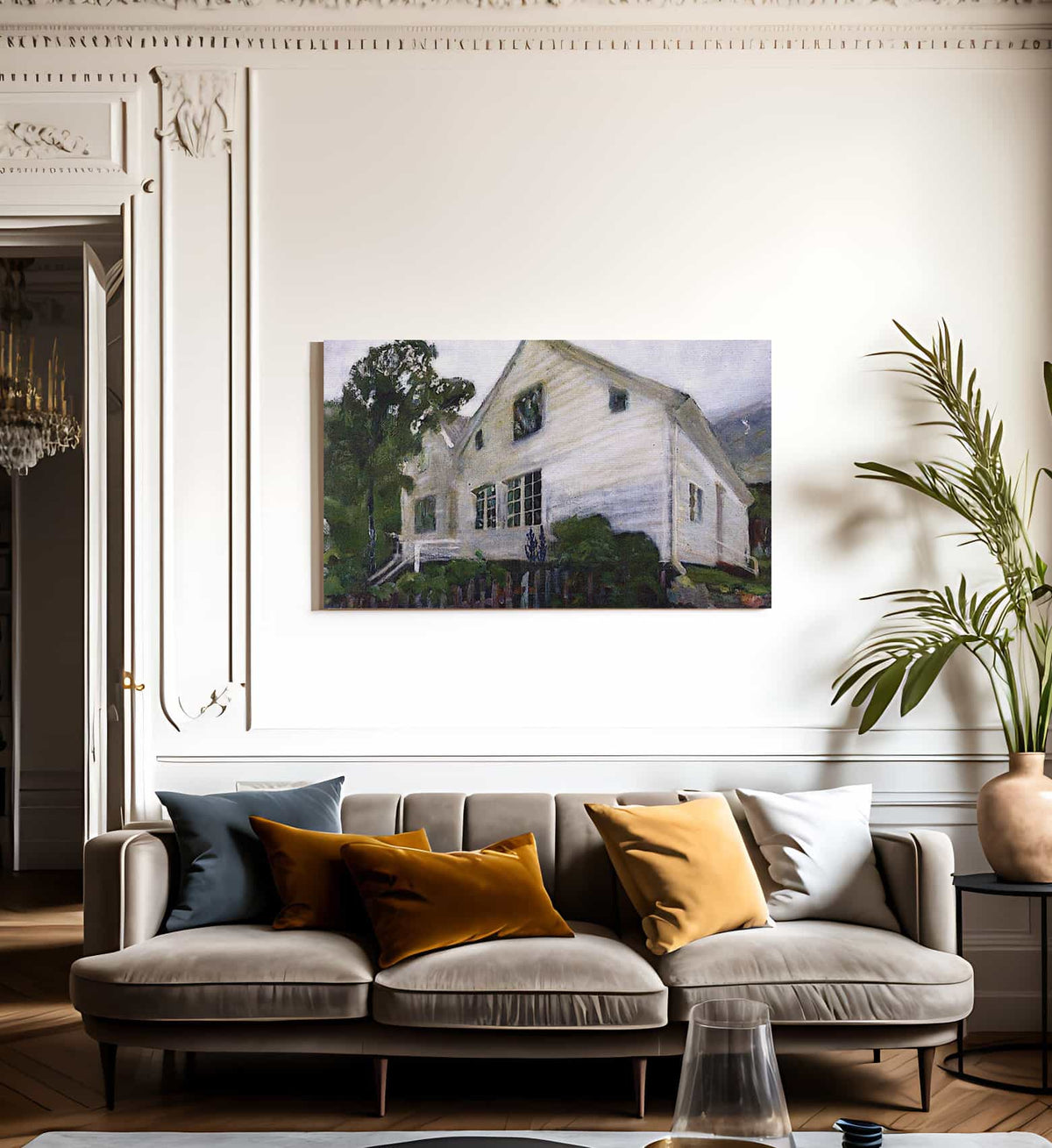 The Parsonage In The Rain By Nicolai Astrup Fine Art Print