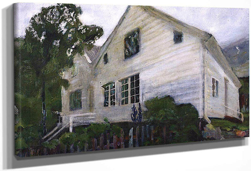 The Parsonage In The Rain By Nicolai Astrup Fine Art Print