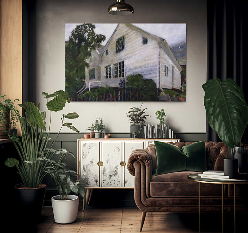 The Parsonage In The Rain By Nicolai Astrup Fine Art Print