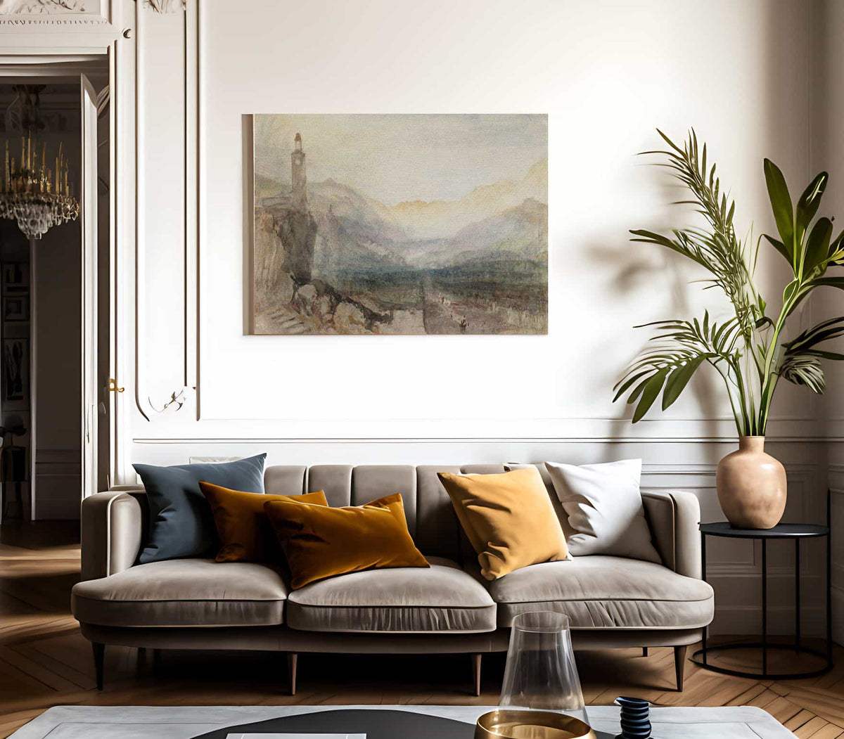 The Pass Of The Splugen  Sample Study By Joseph Mallord William Turner Fine Art Print