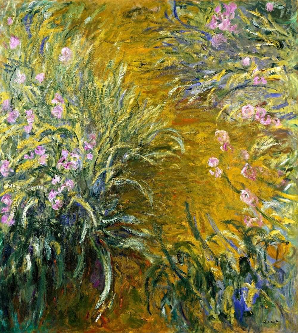 The Path Through The Irises Painting Claude Monet Canvas Art Fine Art Print