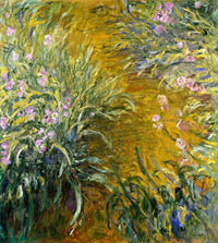 The Path Through The Irises Painting Claude Monet Canvas Art Fine Art Print