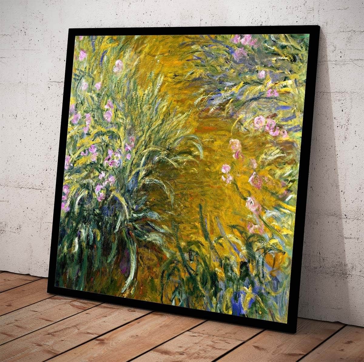 The Path Through The Irises Painting Claude Monet Canvas Art Fine Art Print