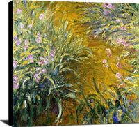 The Path Through The Irises Painting Claude Monet Canvas Art Fine Art Print