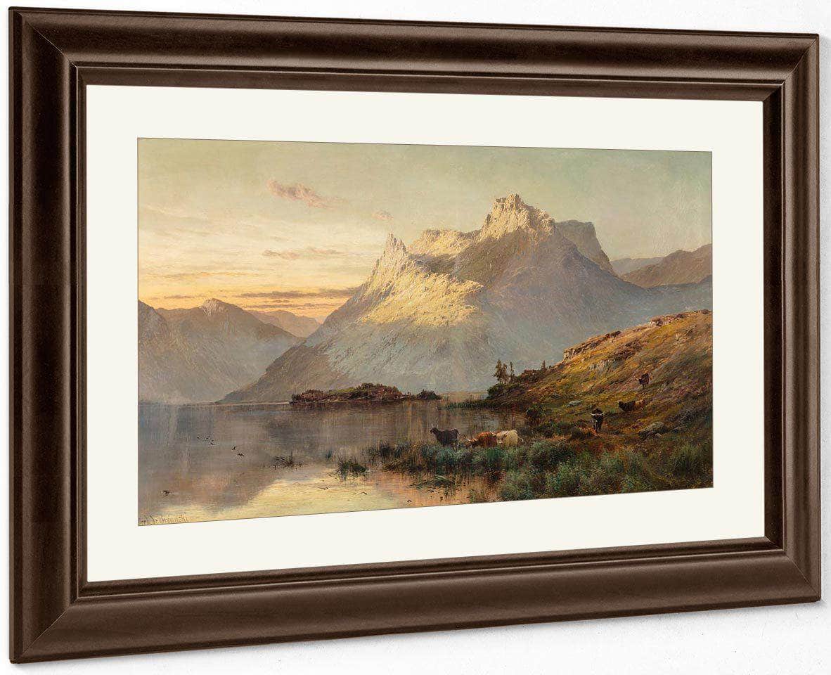 The Peaks Of The Western Highlands By Alfred De Breanski Fine Art Print