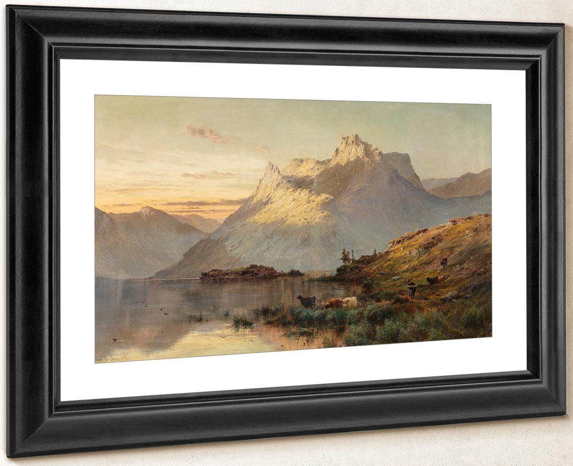 The Peaks Of The Western Highlands By Alfred De Breanski Fine Art Print