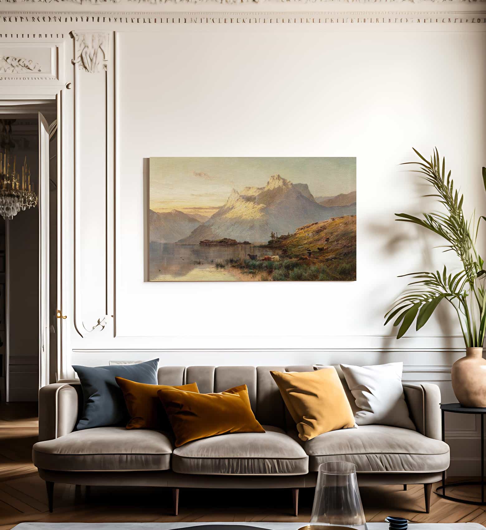 The Peaks Of The Western Highlands By Alfred De Breanski Fine Art Print