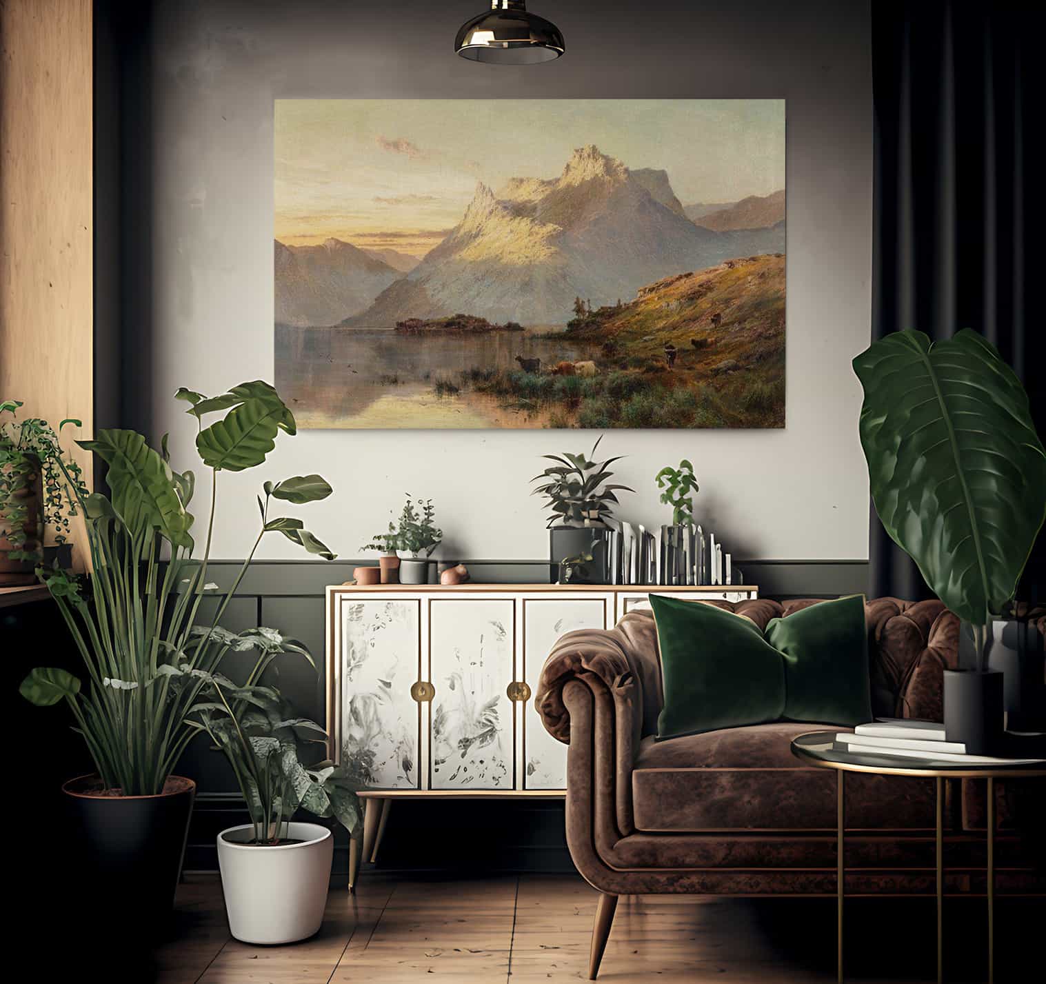 The Peaks Of The Western Highlands By Alfred De Breanski Fine Art Print