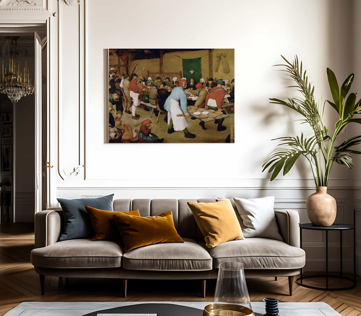 The Peasant Wedding 1568 Oil On Panel 114X164 Kunsthistorisches Museum By The Elder Fine Art Print