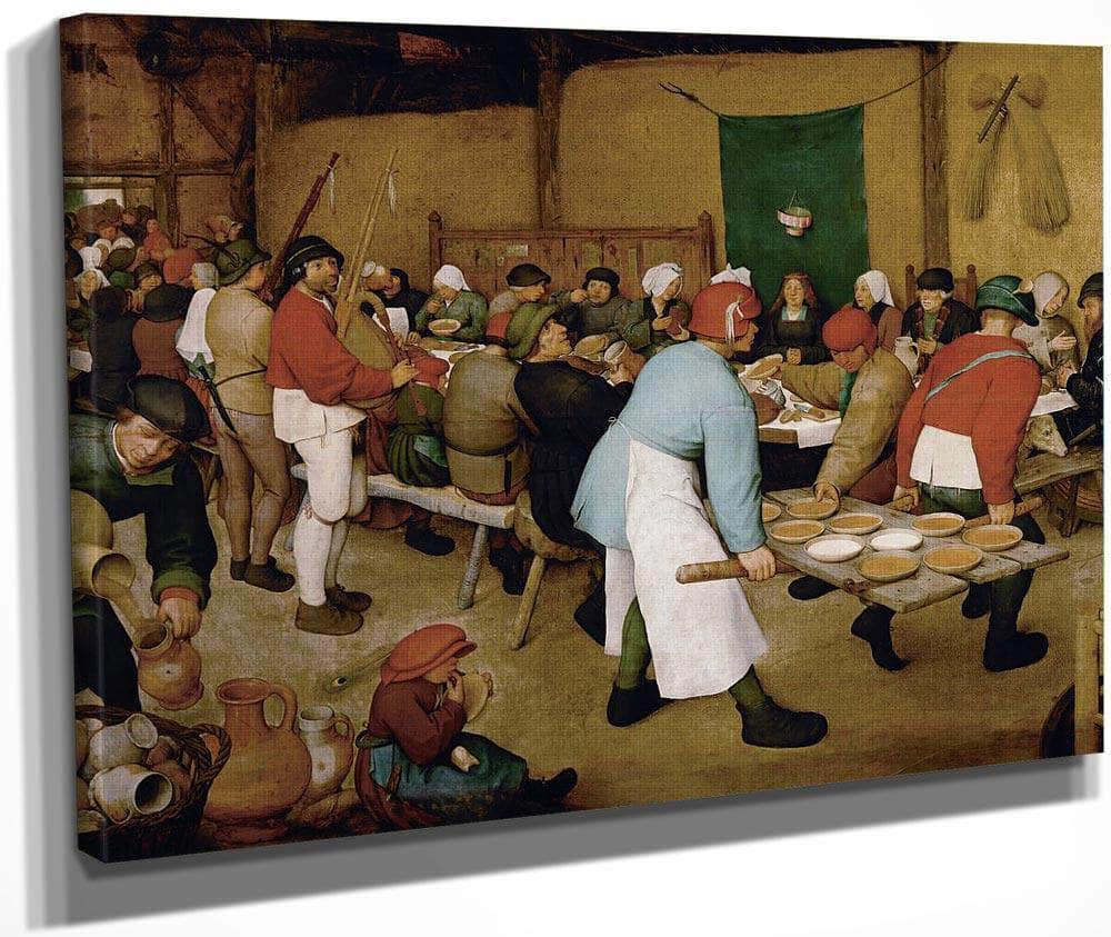 The Peasant Wedding 1568 Oil On Panel 114X164 Kunsthistorisches Museum By The Elder Fine Art Print