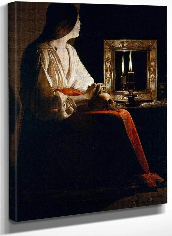 The Penitent Magdalene 1640 By Georges De La Tour Fine Art Print
