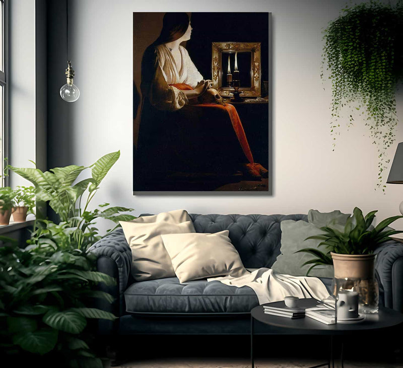 The Penitent Magdalene 1640 By Georges De La Tour Fine Art Print